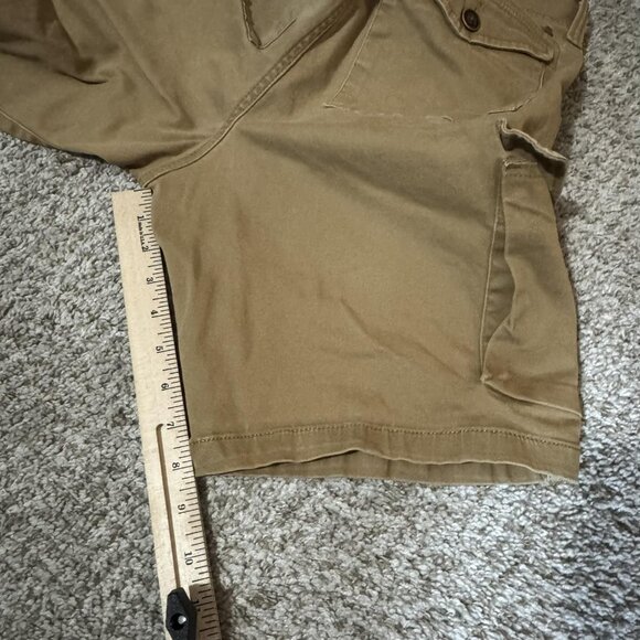 Lucky Brand Shorts Mens 32 Khaki Cargo Flat Front Utility Pockets Casual Chino - Picture 10 of 11